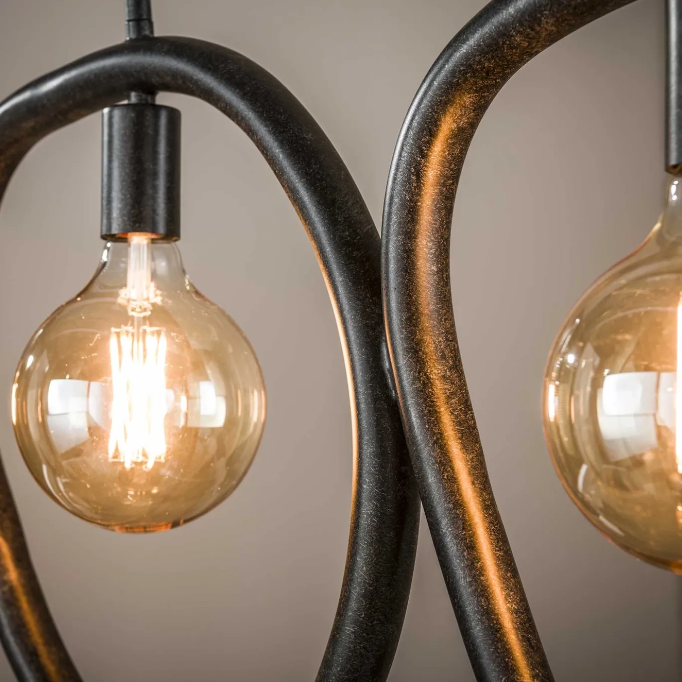 Hanglamp Pebble 4-Lichts Zwart - Giga Meubel