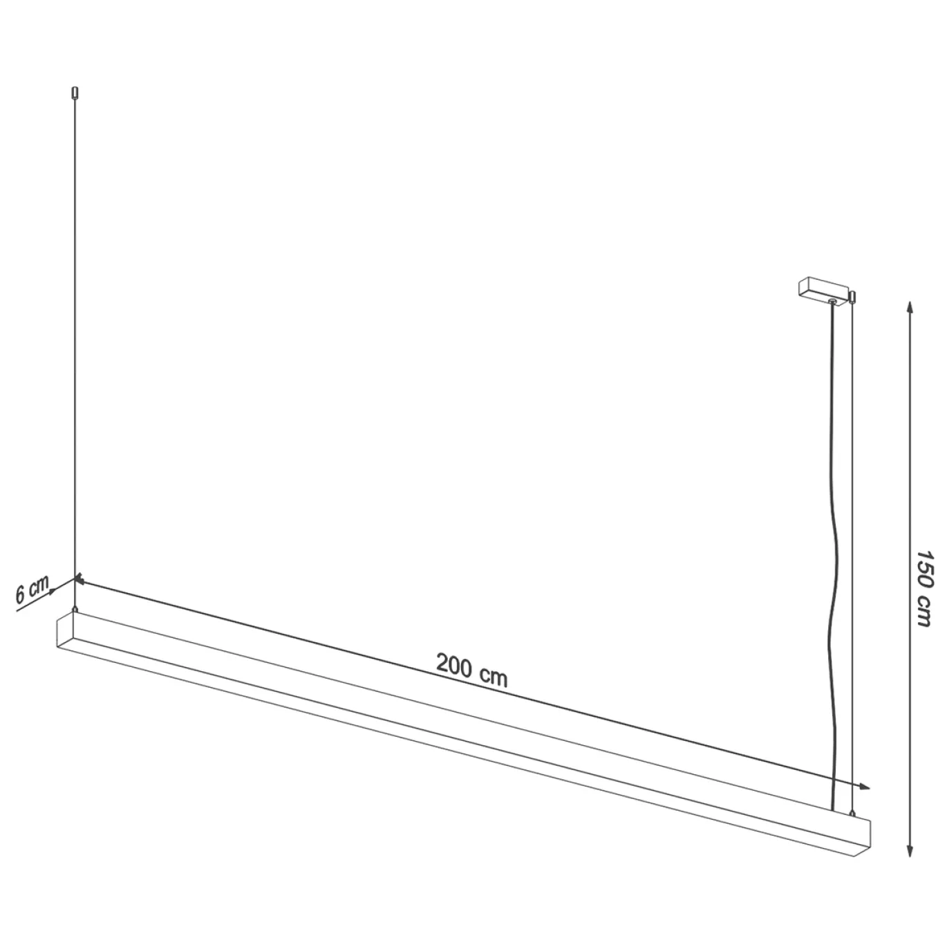 Hanglamp Pinne Grijs 3000K 200cm - Giga Meubel