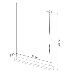 Hanglamp Pinne Wit 3000K 90cm - Giga Meubel