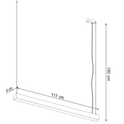 Hanglamp Pinne Wit 3000K 118cm - Giga Meubel