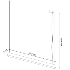 Hanglamp Pinne Wit 4000K 118cm - Giga Meubel