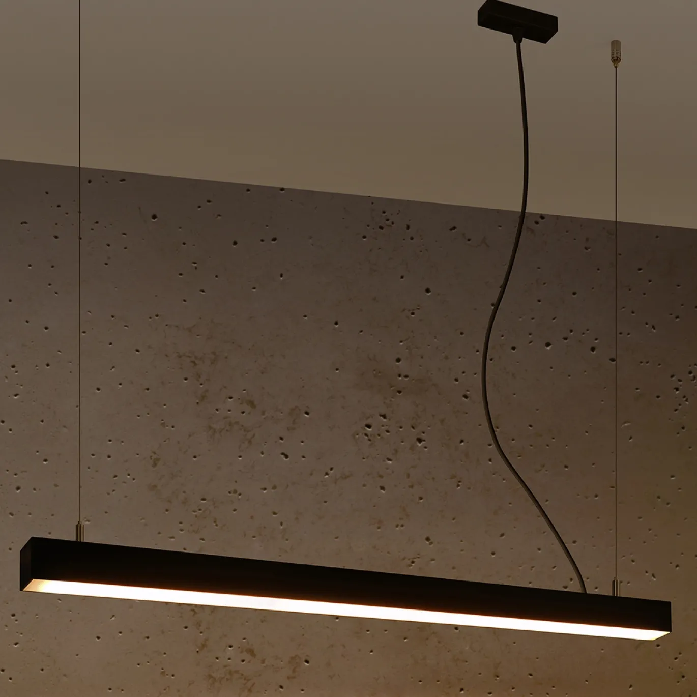 Hanglamp Pinne Zwart 3000K 90cm - Giga Meubel