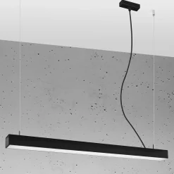 Hanglamp Pinne Zwart 3000K 90cm - Giga Meubel