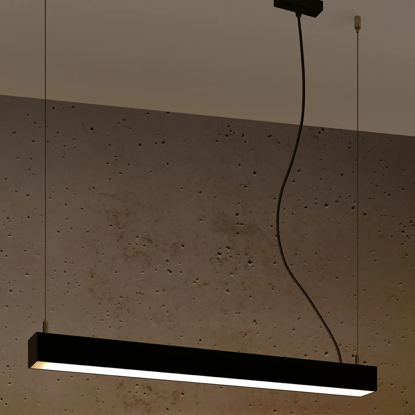 Hanglamp Pinne Zwart 3000K 67cm - Giga Meubel