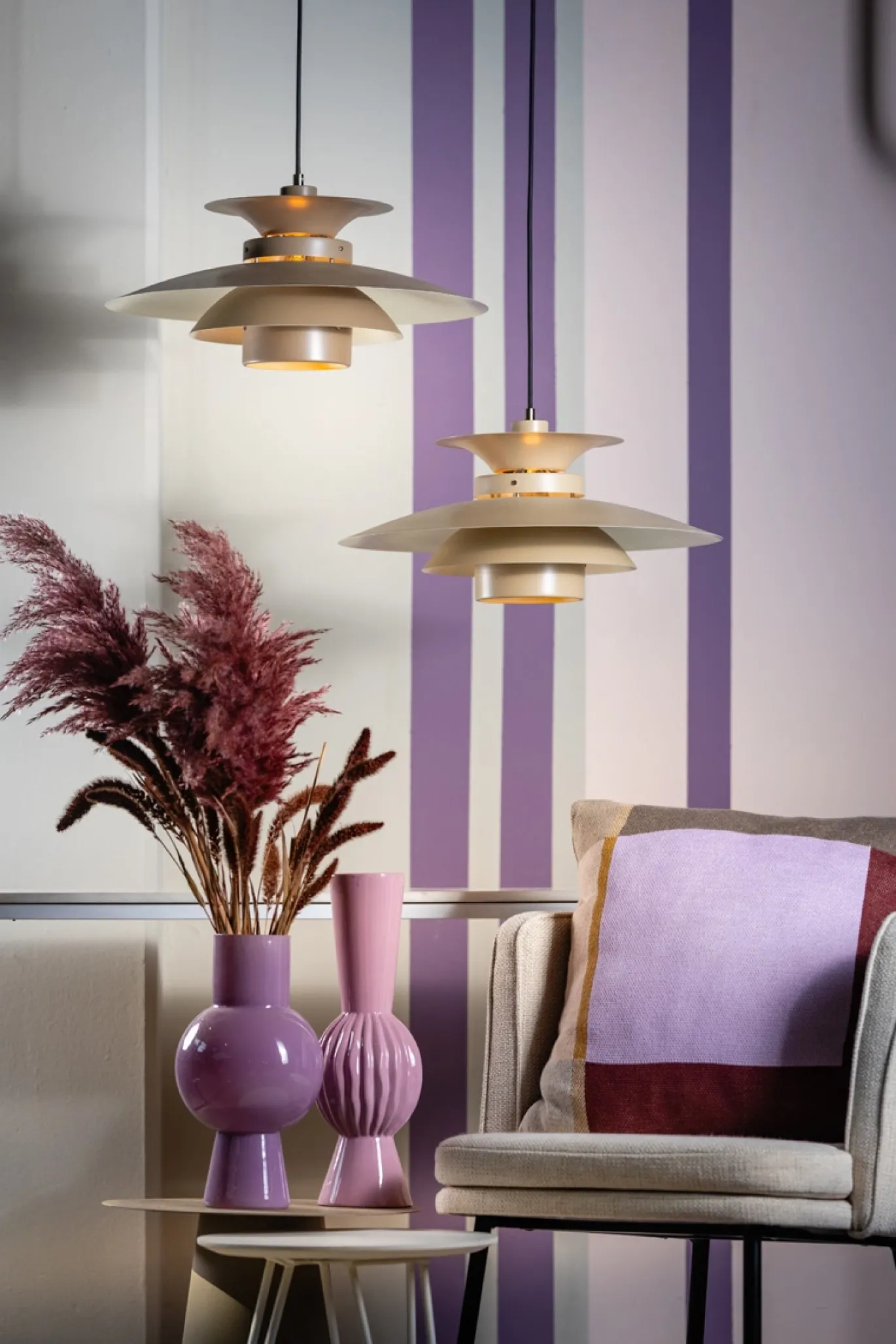 Hanglamp Potenza Taupe 50cm - Giga Meubel