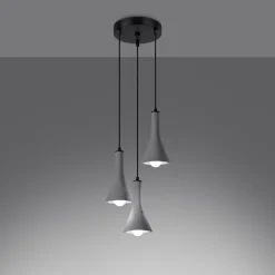 Hanglamp Rea 3-Lichts Getrapt Beton - Giga Meubel