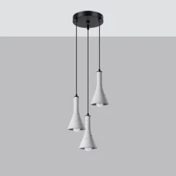 Hanglamp Rea 3-Lichts Getrapt Beton - Giga Meubel