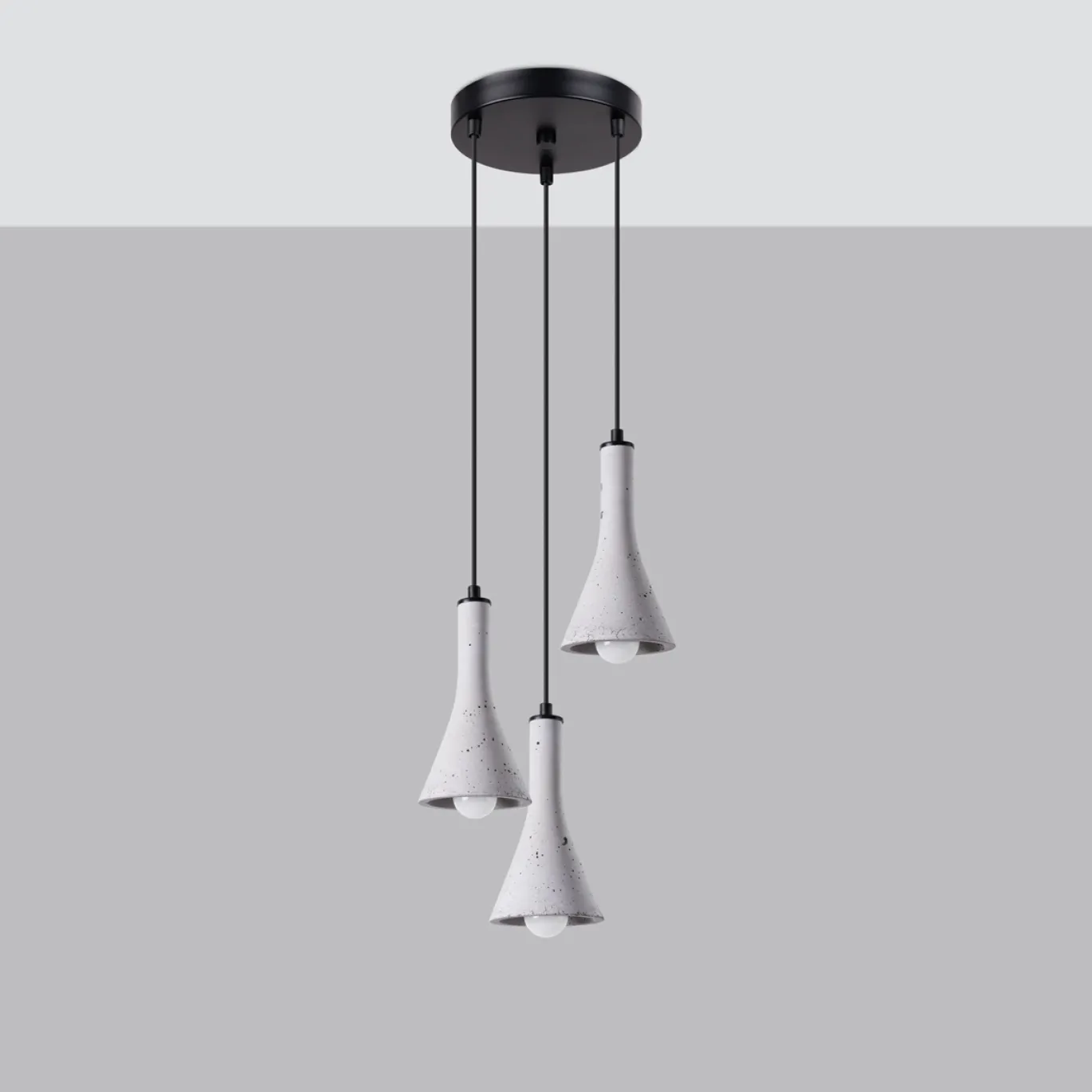 Hanglamp Rea 3-Lichts Getrapt Beton - Giga Meubel