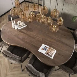 Hanglamp 5+5+5 Rib Glass Amber - Giga Meubel