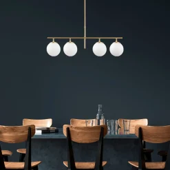 Hanglamp Roe 4-Lichts Shiny Goud