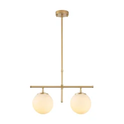 Hanglamp Roe Metaal Shiny Goud 2-Lichts