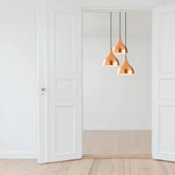 Hanglamp Saglam Funnel 3-Lichts Getrapt Koper