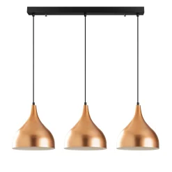 Hanglamp Saglam Funnel 3-Lichts Koper