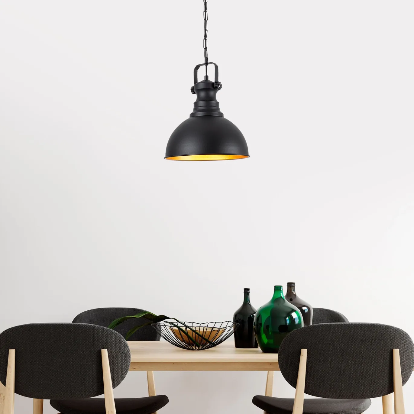 Hanglamp Saglam Spot Zwart Ø30cm