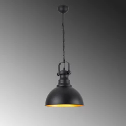 Hanglamp Saglam Spot Zwart Ø30cm