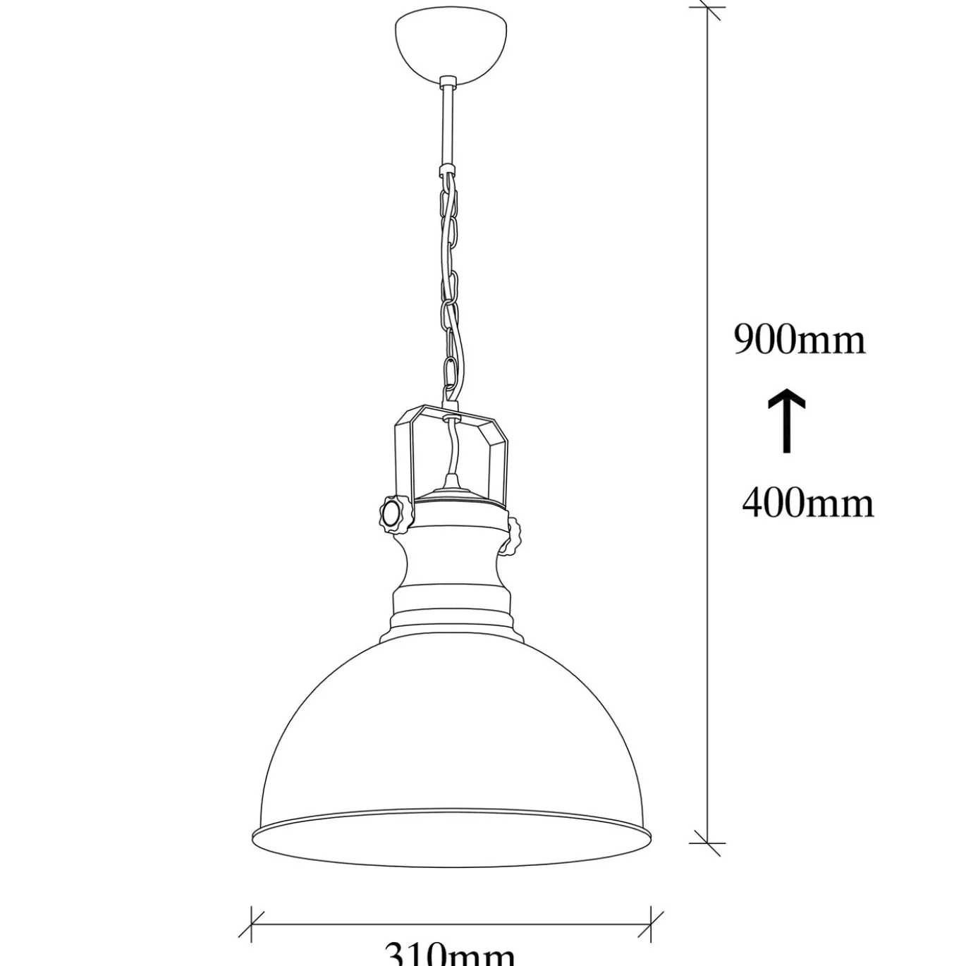 Hanglamp Saglam Spot Zwart Ø30cm