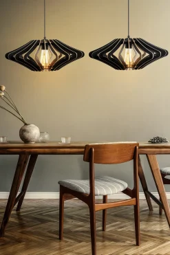 Hanglamp Sahip Disk Zwart Set van 2