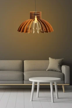 Hanglamp Sahip Kap MDF Walnoot