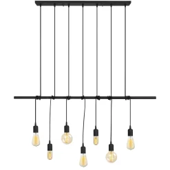 Hanglamp Salkim 7-Lichts Zwart