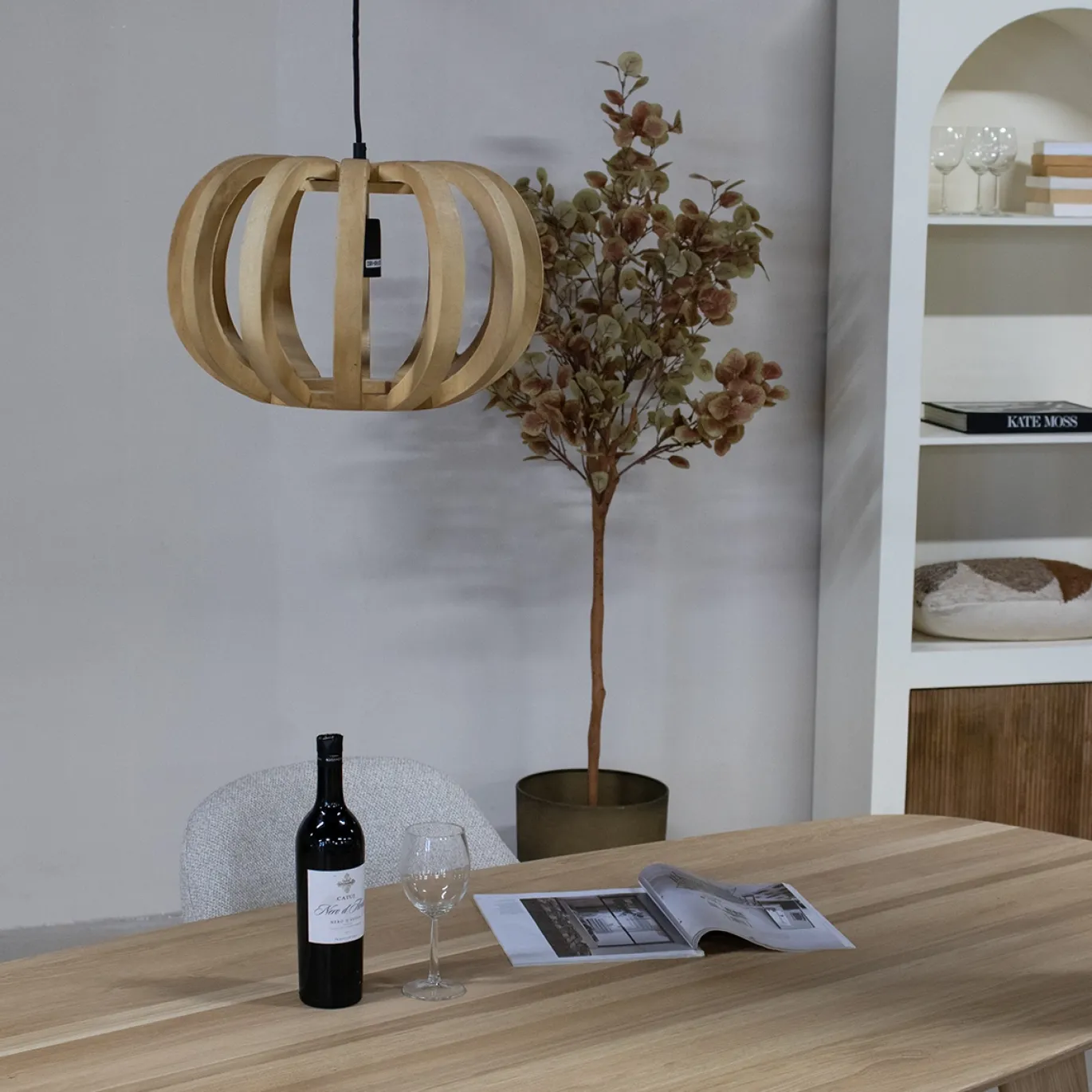 Hanglamp Samé Naturel Rond 38cm - Giga Meubel