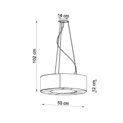 Hanglamp Saturno Slim Wit Ø50cm - Giga Meubel