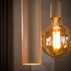 Hanglamp Senso 4+3-Lichts Beige - Giga Meubel