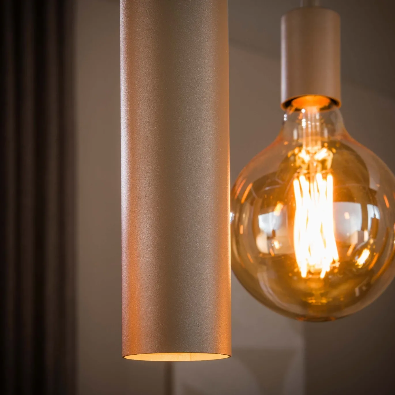 Hanglamp Senso 5+4-Lichts Beige - Giga Meubel