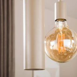 Hanglamp Senso 5+4-Lichts Beige - Giga Meubel