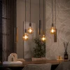 Hanglamp Senso 4+3-Lichts Sienna Bruin - Giga Meubel
