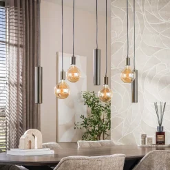 Hanglamp Senso 4+3-Lichts Sienna Bruin - Giga Meubel