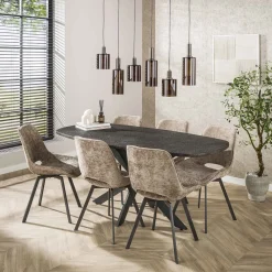 Hanglamp Sepiora 6-Lichts Bruin - Giga Meubel