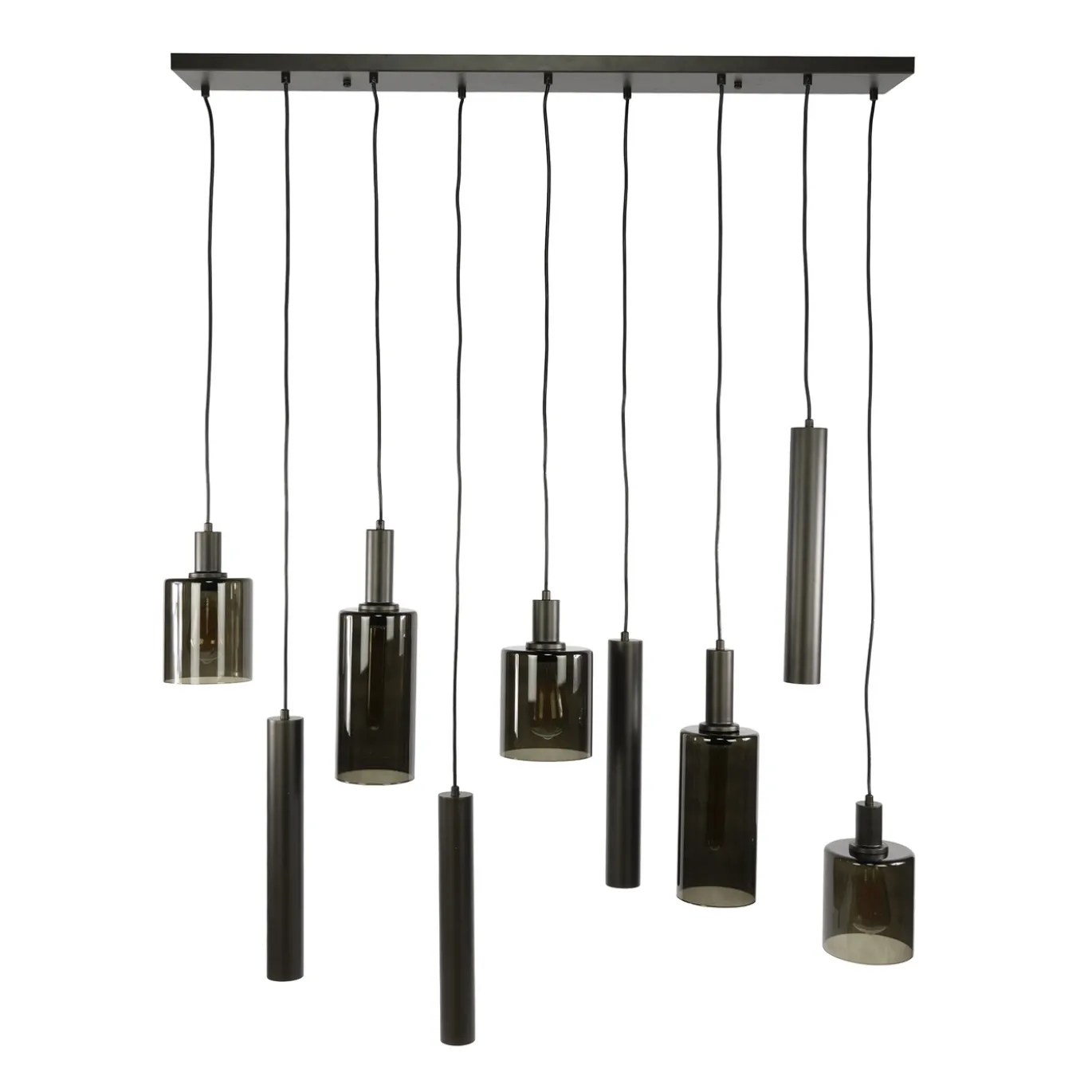 Hanglamp Sepiora 5+4-lichts Sienna Bruin - Giga Meubel