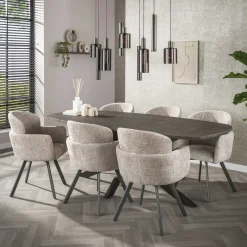 Hanglamp Sepiora 5+4-lichts Sienna Bruin - Giga Meubel