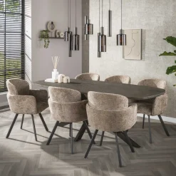 Hanglamp Sepiora 5+4-lichts Sienna Bruin - Giga Meubel