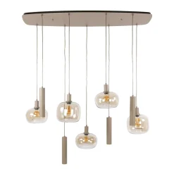 Hanglamp Serene 5+4-Lichts Beige - Giga Meubel