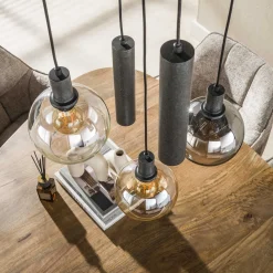 Hanglamp Sfera Tricolore Getrapt 5-lichts Artic Zwart - Giga Meubel