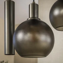 Hanglamp Sfera Tricolore Getrapt 5-Lichts Sienna Bruin/Frosted - Giga Meubel