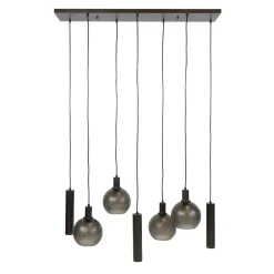 Hanglamp Sfera Tricolore 4+3-lichts Sienna Bruin-frosted - Giga Meubel