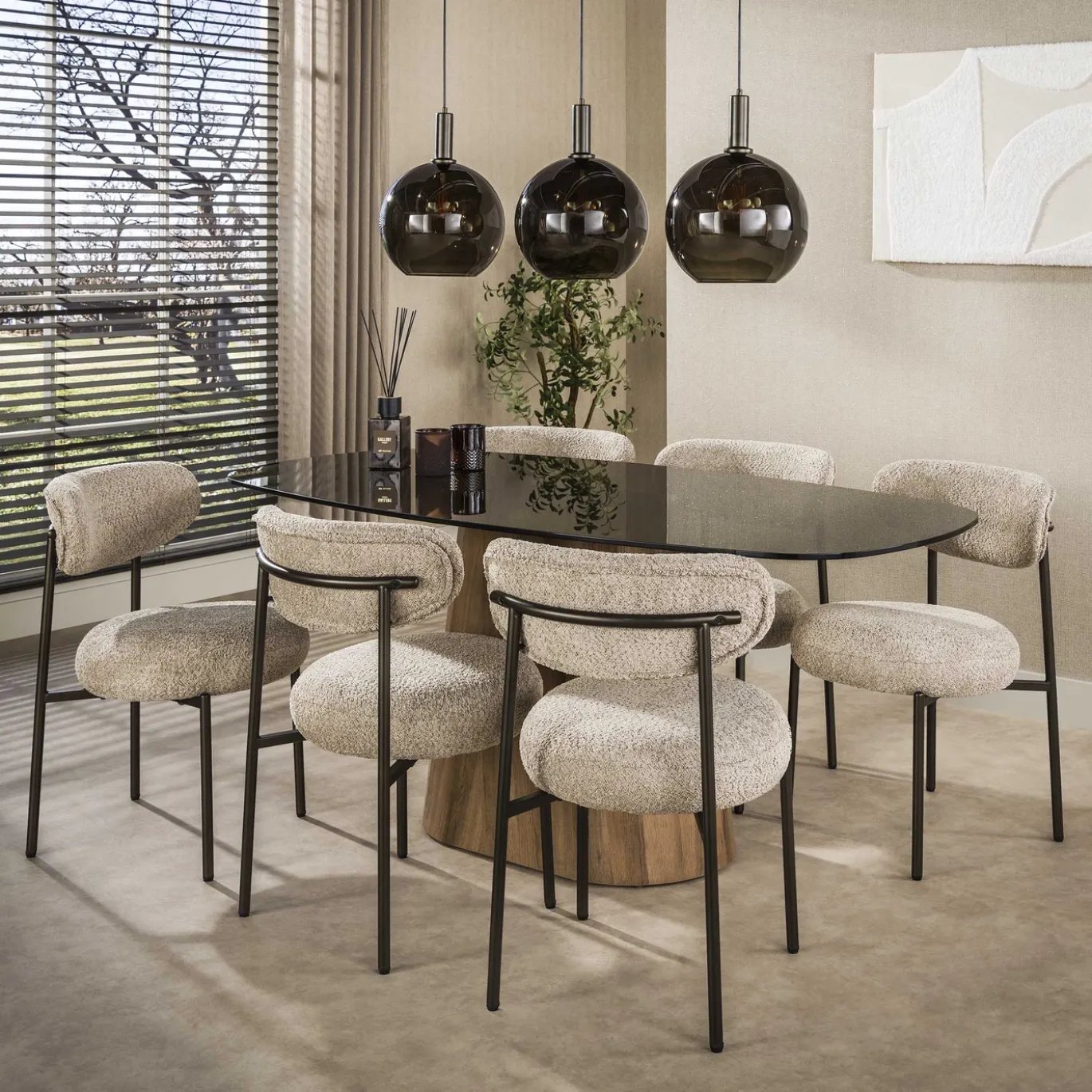 Hanglamp Sfera Tricolore 3-lichts Sienna Bruin - Giga Meubel