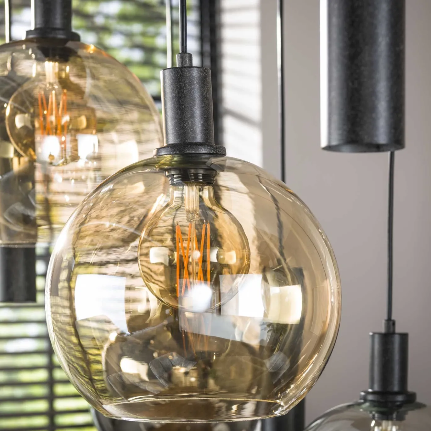 Hanglamp Sfera Tricolore 5+4-lichts Artic Zwart - Giga Meubel