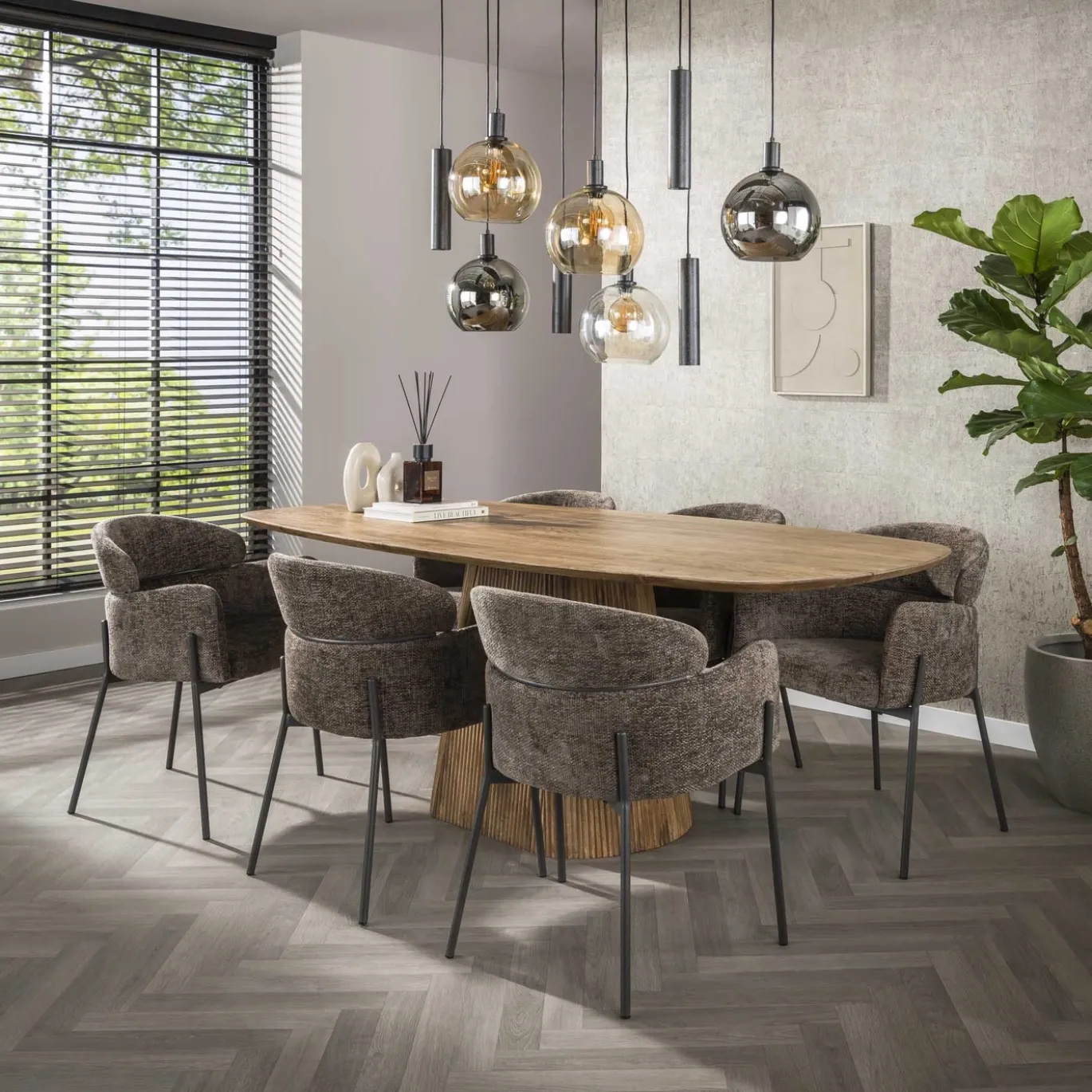 Hanglamp Sfera Tricolore 5+4-lichts Artic Zwart - Giga Meubel
