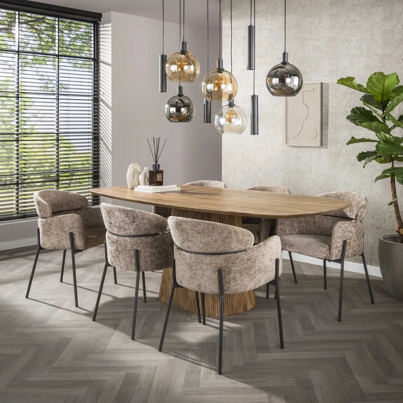 Hanglamp Sfera Tricolore 5+4-lichts Artic Zwart - Giga Meubel