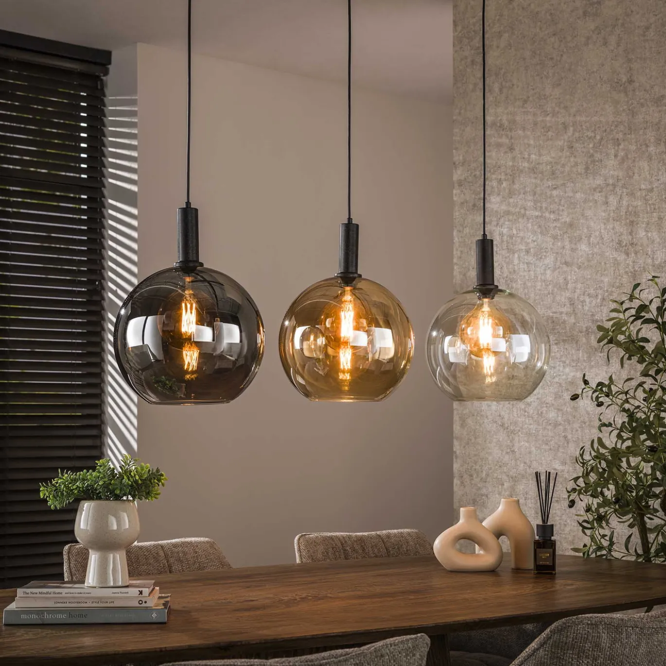 Hanglamp Sfera Tricolore 3-lichts Artic Zwart - Giga Meubel