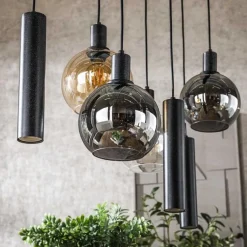 Hanglamp Sfera Tricolore 4+3-lichts Artic Zwart - Giga Meubel
