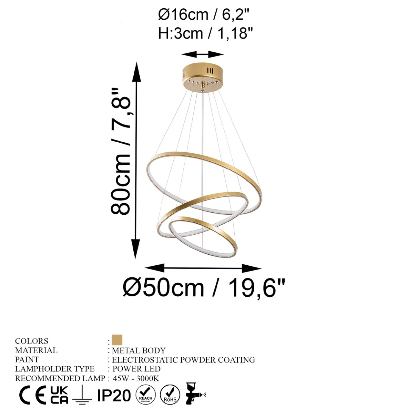 Hanglamp Simit Goud