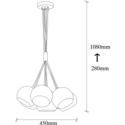 Hanglamp Sivani Cluster Turquoise