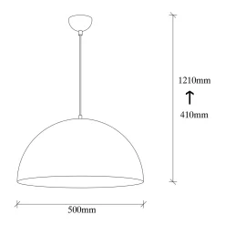 Hanglamp Sivani Dome Wit/Goud