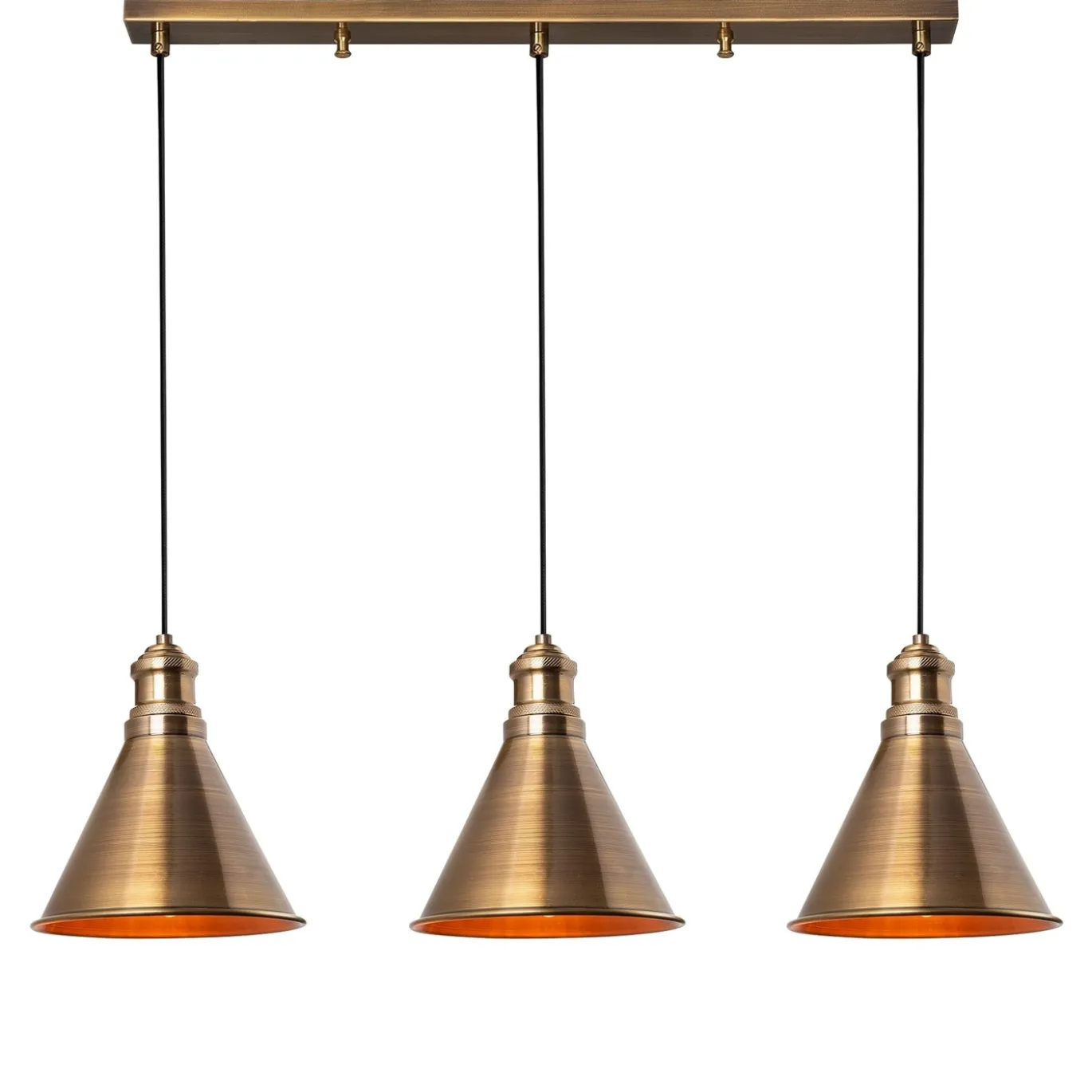 Hanglamp Sivani Triangle 3-Lichts Goud