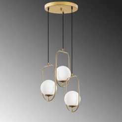Hanglamp Skew Metaal Goud 3-Lichts