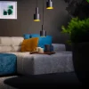 Hanglamp Sledge Metaal 3-Lichts Getrapt Zwart - Giga Meubel